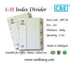 CBE 1-31 Index Divider (Paper)(Thick)